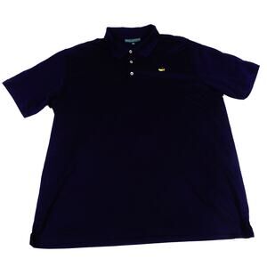 Masters Collection Pima Cotton Augusta National Golf Polo Shirt Navy Blue XXL